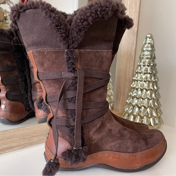The North Face Abby II Brown Suede WP Insulated Winter Snow Boots Women’s - Picture 3 of 11